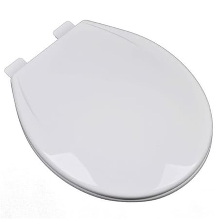 Plumbing Technologies Plumbing Technologies 2F1R6-00 Slow Close Plastic Round Front Contemporary Design Toilet Seat; White 2F1R6-00